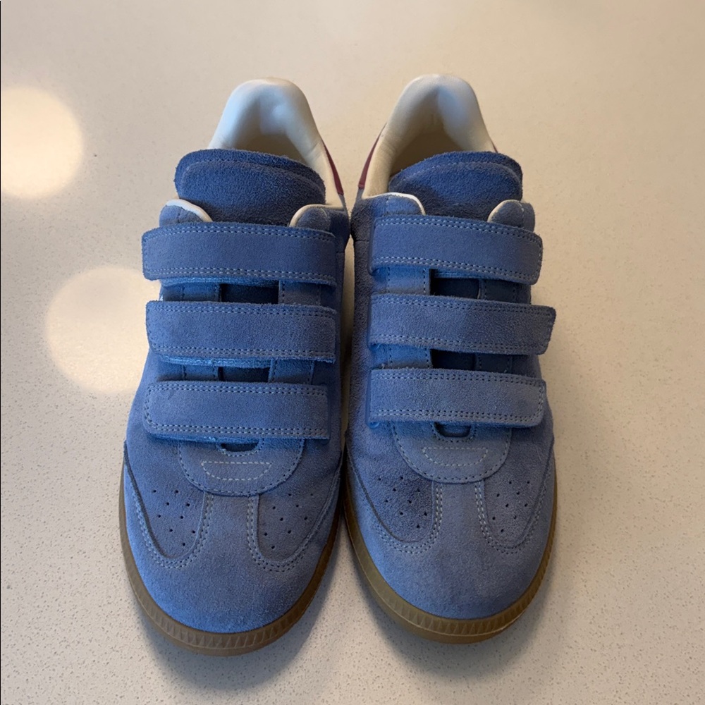 Blue and Pink Velcro Sneakers - Picture 3 of 4